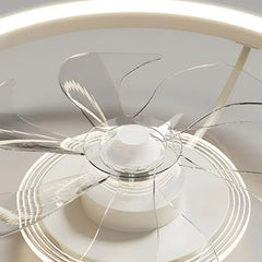 Plafon blanco redondo ventilador moderno para dormitorio
