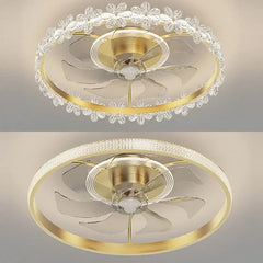 Lamparas doradas de techo estilo nórdico lujo cristal