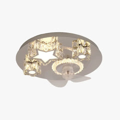 Ventiladores de techo DC con luz diseño cristal lujo