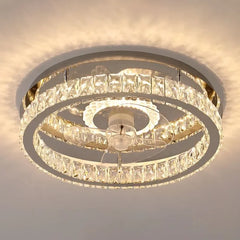 Ventiladores de techo DC con luz diseño cristal lujo