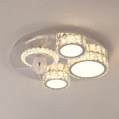 Ventiladores de techo DC con luz diseño cristal lujo