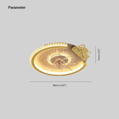 Ventiladores de techo DC con luz diseño cristal lujo