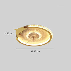Ventilador de techo infantil con luz LED y motor DC silencioso dorado