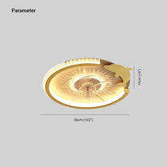 Ventiladores de techo DC con luz diseño cristal lujo