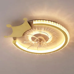 Ventiladores de techo DC con luz diseño cristal lujo