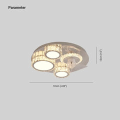 Ventiladores de techo DC con luz diseño cristal lujo