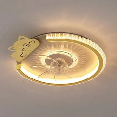 Ventiladores de techo DC con luz diseño cristal lujo