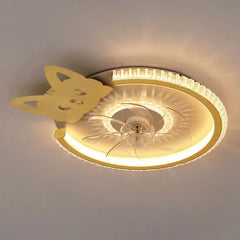 Ventiladores de techo DC con luz diseño cristal lujo
