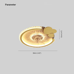Ventiladores de techo DC con luz diseño cristal lujo