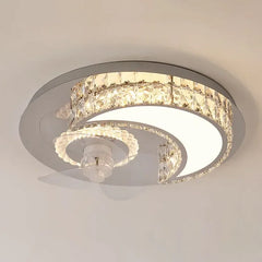 Ventiladores de techo DC con luz diseño cristal lujo