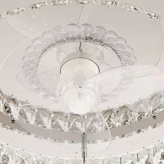 Ventiladores de techo DC con luz diseño cristal lujo