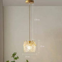 Lámpara colgante vidrio vintage diseño para dormitorio moderno