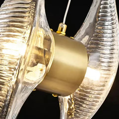 Lampara de techo colgante para dormitorio moderna de cristal