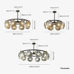 Lamparas colgantes modernas led diseño creativo de cobre y ámbar