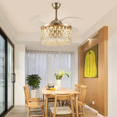 Ventiladores de techo con luz para salón diseño lujoso