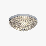 Lámpara de techo de cristal LED elegante semiesférica para comedor
