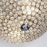 Lámpara de techo de cristal LED elegante semiesférica para comedor