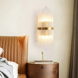 Aplique de pared dormitorio moderno cristal estilo ligero