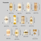 Aplique de pared dormitorio moderno cristal estilo ligero