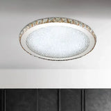Lámpara de Techo LED de Cristal Redonda Estilo Lujoso para Salón