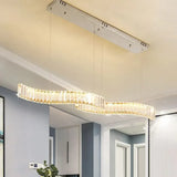 Lampara de colgante de cristal modernas de diseño ondulado
