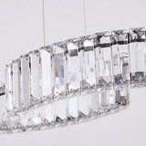 Lampara de colgante de cristal modernas de diseño ondulado