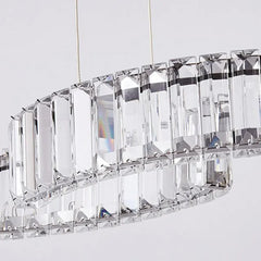 Lamparas de techo colgantes de cristal modernas de diseño ondulado