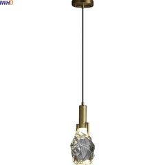 Lámparas de techo colgantes cristal modernas para dormitorio LED