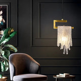 Lampara colgante dorado diseño creativo de cobre para dormitorio