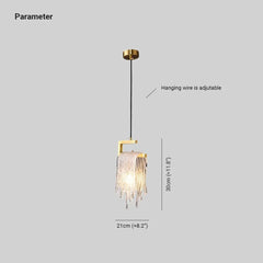 Lampara colgante dorado diseño creativo de cobre para dormitorio