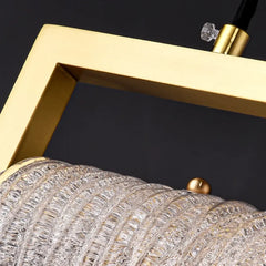 Lampara colgante dorado diseño creativo de cobre para dormitorio