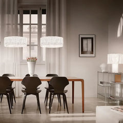 Lampara colgante circular led diseño creativo y moderno para comedor