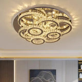 Lámparas de techo de cristal diseño lujoso y circular con LED