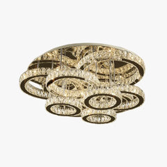 Lámparas de techo de cristal diseño lujoso y circular con LED
