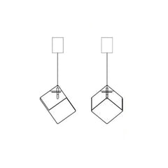 Lampara para escalera colgante diseño moderno forma de hielo