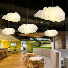 Lámpara Colgante en Forma de Nube LED Blanca para Dormitorio Infantil