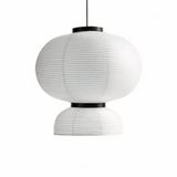 Lámpara de papel colgante blanca estilo Japandi LED para comedor