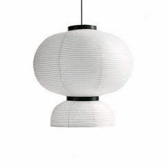 Lámpara de papel colgante blanca estilo Japandi LED para comedor