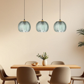 Lámpara Colgante Jungle de Cristal LED Regulable en Altura para Comedor