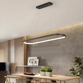 Lámpara Colgante LED Ovalada Contemporánea para Isla de Cocina Regulable