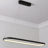 Lámpara colgante ovalada moderna con LED regulable para isla de cocina