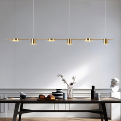 Lámpara Colgante De Seis Cabezas LED Lineal Moderna Para Comedor