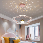 Lámpara colgante de flor con LED regulable para dormitorio infantil