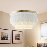 Lámpara Colgante con Flecos LED de Estilo Bohemio para Dormitorio