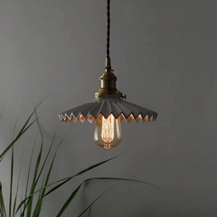 Lámpara cerámica colgante Art Déco retro para comedor