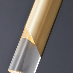 Lámpara Colgante de Tubo Minimalista con Luz Suave para Mesita de Noche