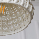 Lámpara Colgante Cerámica Blanca LED Estilo Nórdico para Comedor