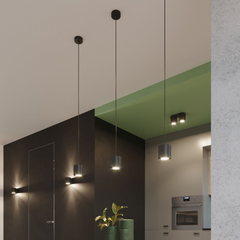 Lámpara Cilíndrica Colgante LED Diseño Minimalista para Isla de Cocina
