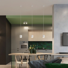 Lámpara Cilíndrica Colgante LED Diseño Minimalista para Isla de Cocina
