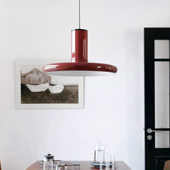Lámpara Colgante Tipo Plato Terracota Nórdica LED Regulable para Comedor